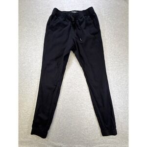 CSG Champs Sports Gear Mens Jogger Pants Black Elastic Waist Drawstring Size S